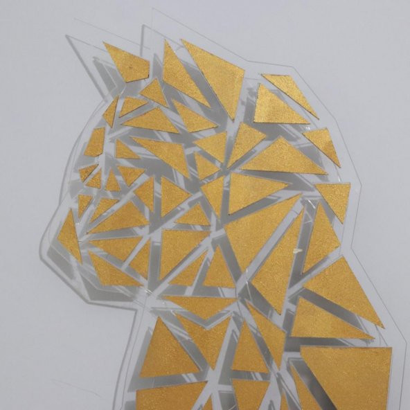 Veraart Işıklı Geometrik Kedi Duvar Dekorlu Gece Lambası 80 cm - 9