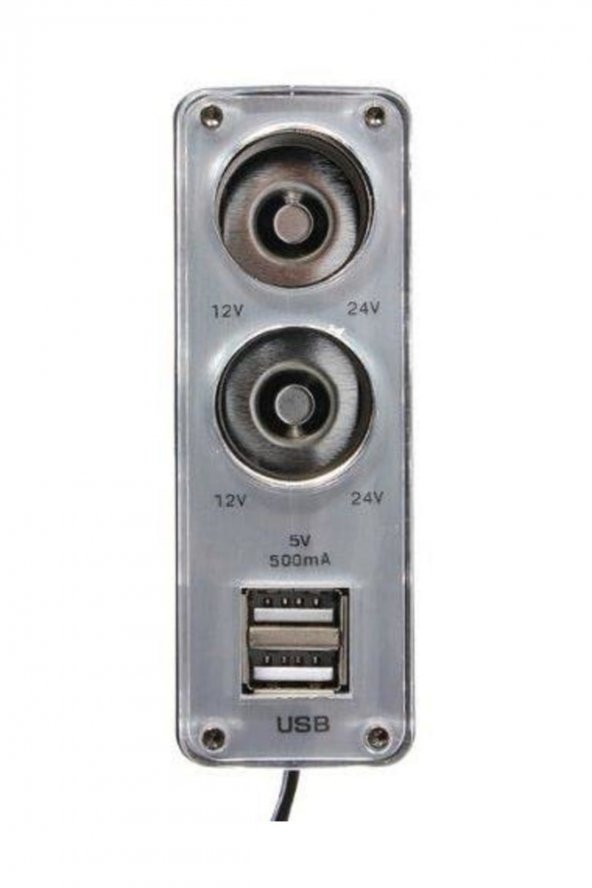 Araç Çakmak Çoklayıcı 2 Çakmak 2 Usb Çoğaltıcı Araba Soket