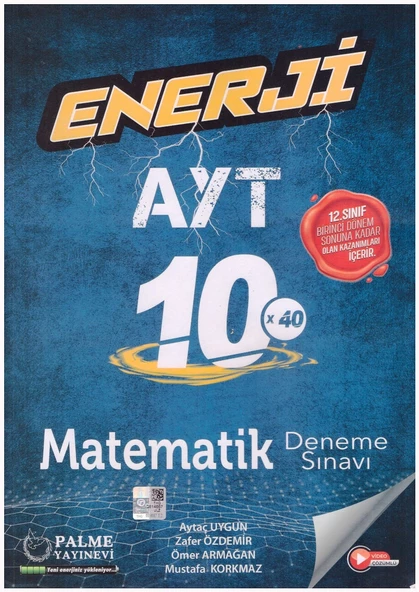 PALME AYT ENERJİ MATEMATİK 1. DÖNEM 10*40 DENEME SINAVI
