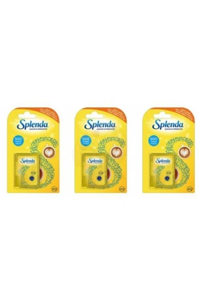 Splenda 500 Tablet 3lü Paket Tatlandırıcı