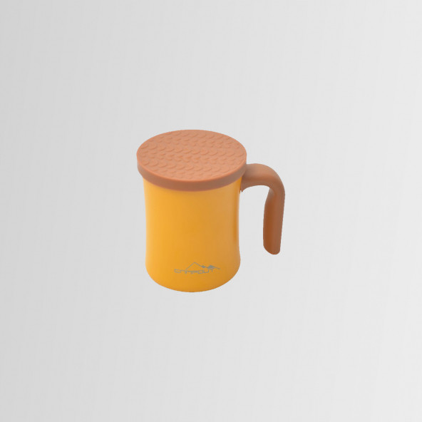 Nurgaz NG-174-S Campout Çift Katmanlı Termos Kamp Bardak Kupa Sarı - 3