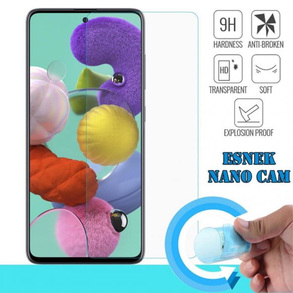 Galaxy A51 Zore Blue Nano Ekran Koruyucu Plastik ve Cam Karışımı