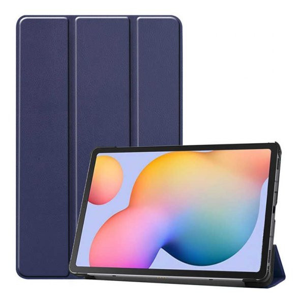 Samsung Galaxy Tab S6 Lite P610 Smart Cover Standlı Uyku Modlu Katlanır Kapaklı Kılıf