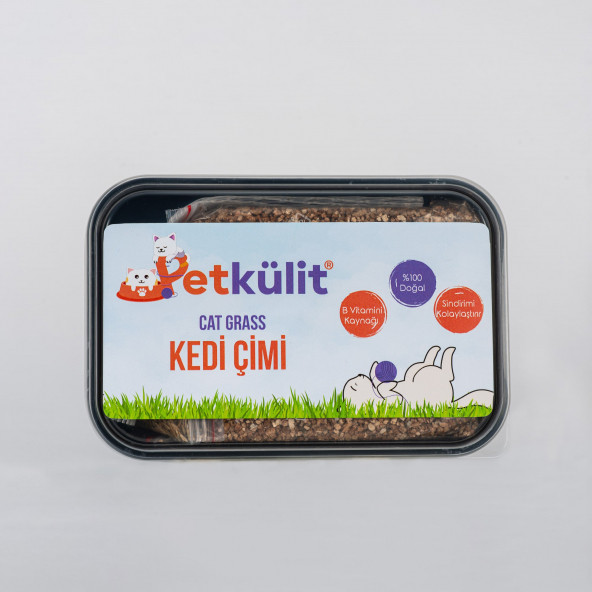 Petkülit 2'li Kedi Çimi - Siyah Kutu