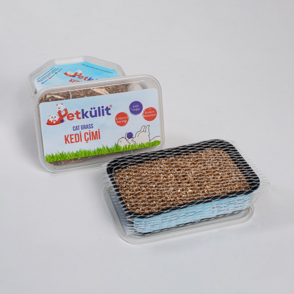 Petkülit 2'li Kedi Çimi - Siyah Kutu - 3
