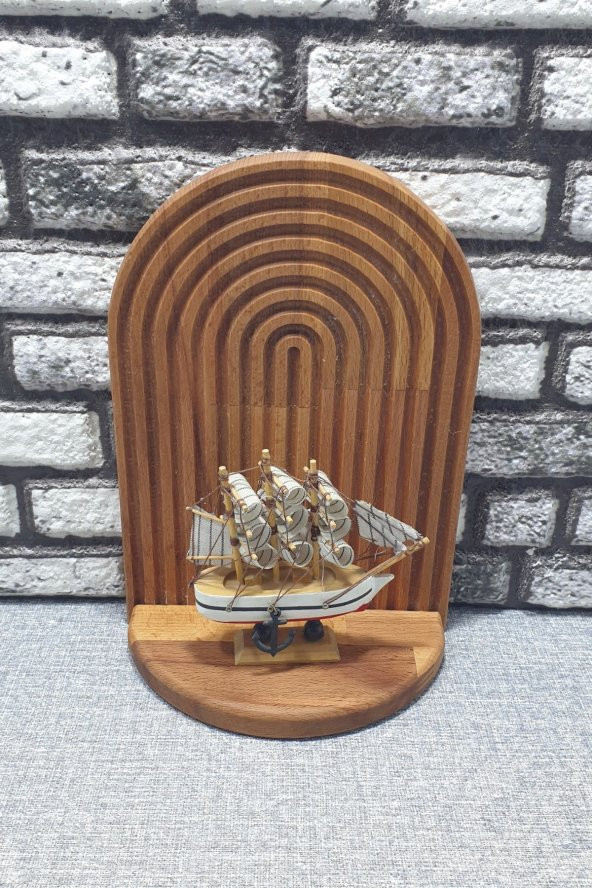 Dekoratif Duvar Rafı Ahşap Mumluk & Biblo Rafı Kz1027 - 2