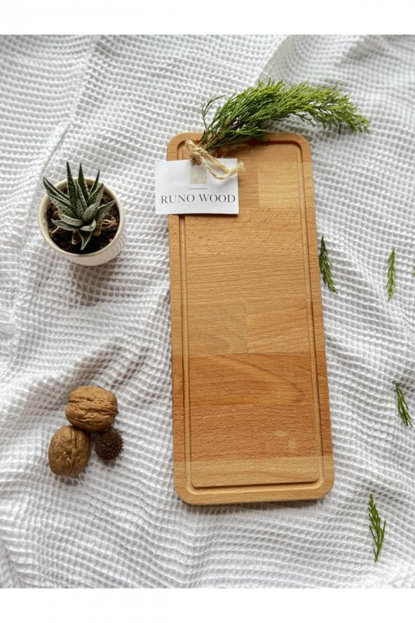 Doğal Ahşap Sunum Tabağı Kek Servisi, Pasta Servisi, Peynir Tabağı Kayın Ağacı - 2