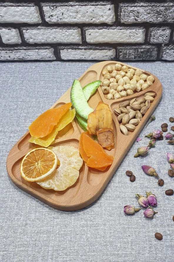 Ahşap Kayın Çerezlik-kahvaltılık Ve Servis- Sunum Tabağı Kz1024 - 2