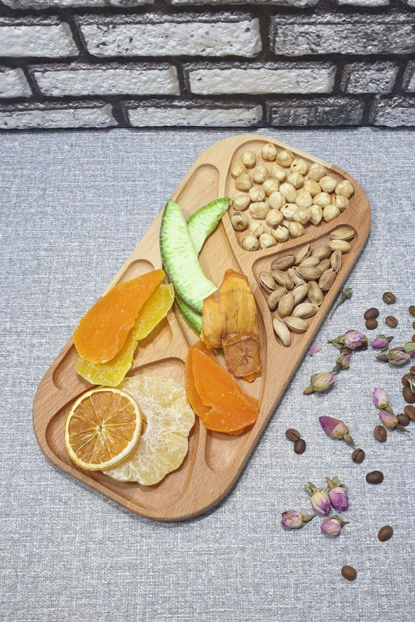 Ahşap Kayın Çerezlik-kahvaltılık Ve Servis- Sunum Tabağı Kz1024 - 3