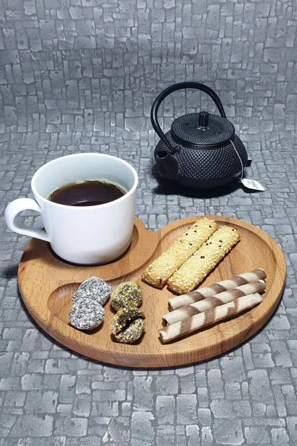 Ahşap Kayın Çerezlik-kahvaltılık Ve Servis- Sunum Tabağı Kz1011 Kzf1011