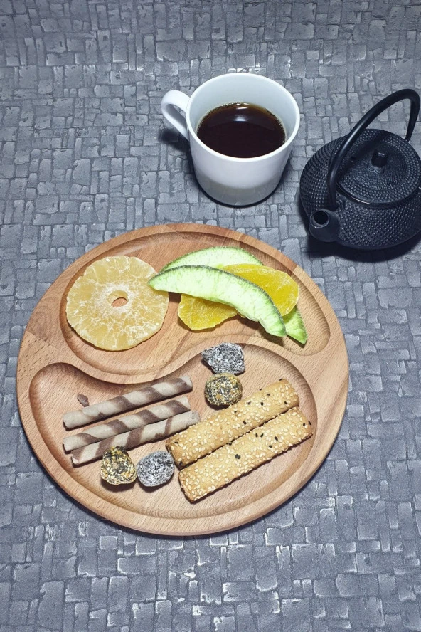 Ahşap Kayın Çerezlik-kahvaltılık Ve Servis- Sunum Tabağı Kz1010 Kzf1010
