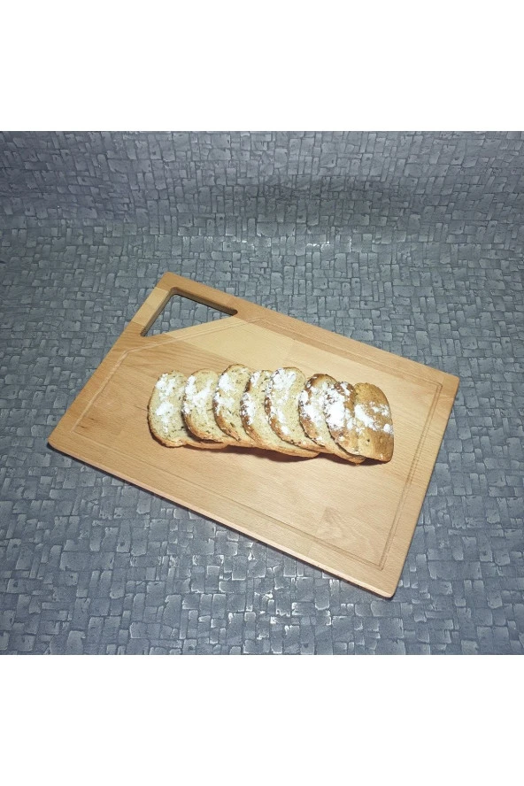 Doğal Ahşap Peynir Ve Sunum Tabağı, Kesme Tahtası Dikdörtgen Kayın Ağacı Kz1018 - 2