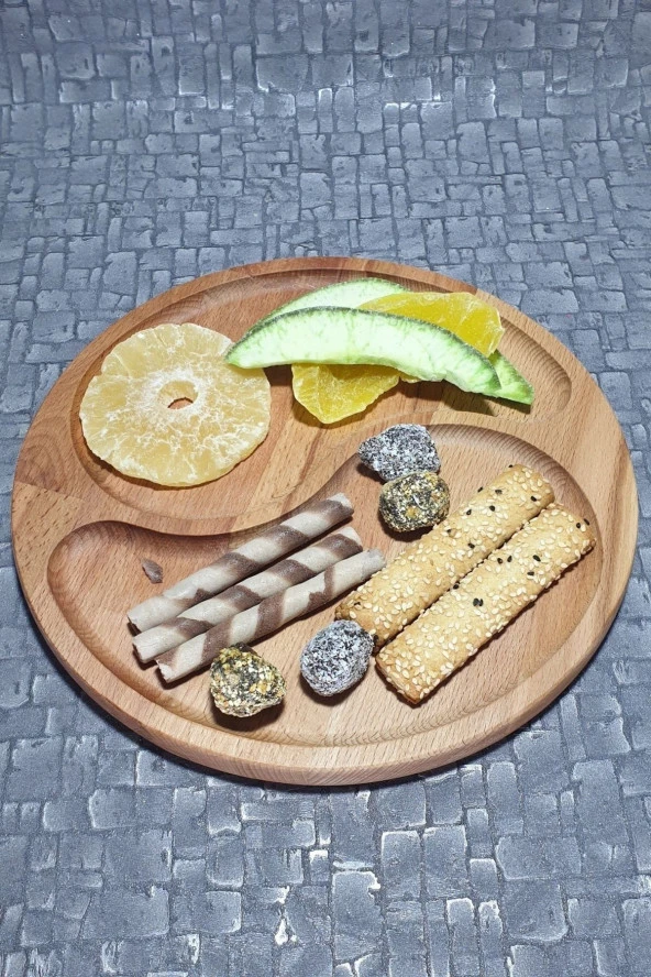 Ahşap Kayın Çerezlik-kahvaltılık Ve Servis- Sunum Tabağı Kz1010 Kzf1010 - 3