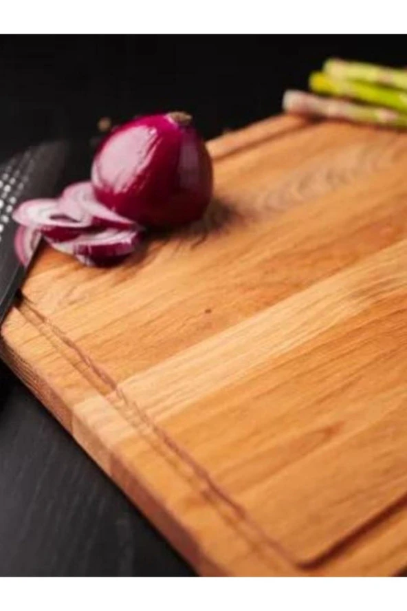 Doğal Ahşap Peynir Ve Sunum Tabağı, Kesme Tahtası Dikdörtgen Kayın Ağacı - 2