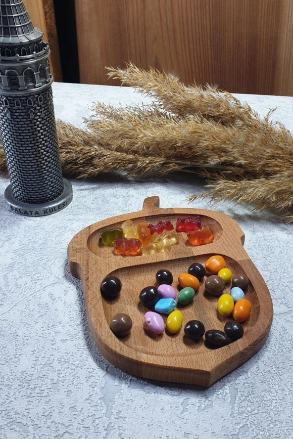 Ahşap Fındık Servis Tabağı Düzenleyici Çerezlik Baharatlık Kz1005 - 3