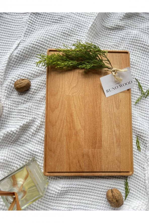 Doğal Ahşap Kesme Ve Sunum Tahtası, Kayın Ağacı - 2