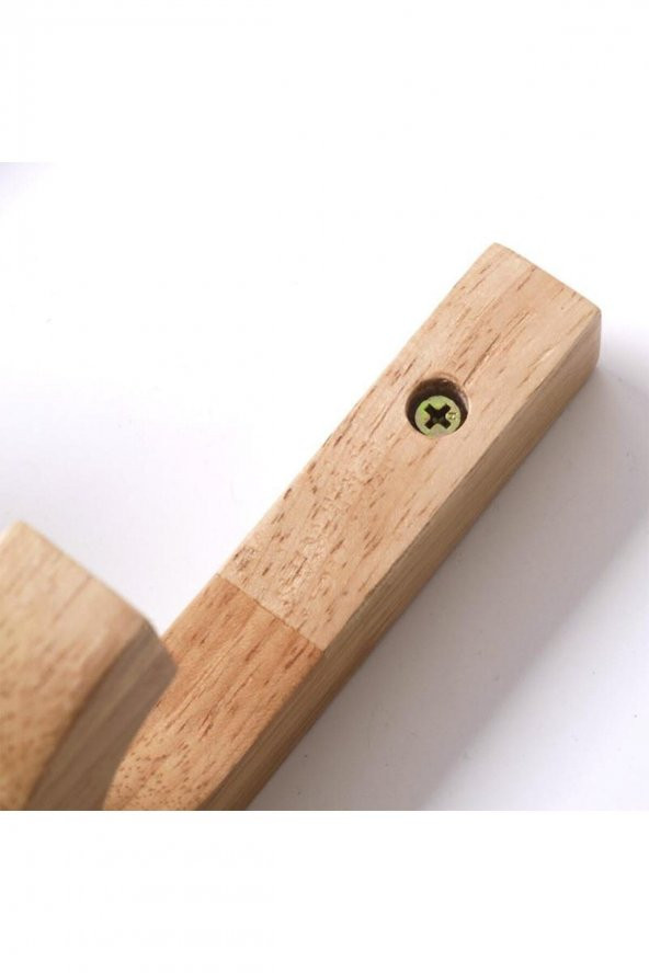 Dekoratif Doğal Ahşap Duvar Askısı Askılık Ahşap Askı 6 Lı Cilasız Ve Zımparasız Teslim Edilir - 4