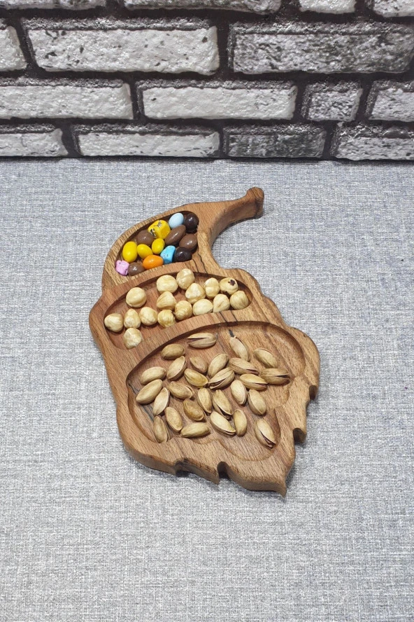 Ahşap Kayın Çerezlik-kahvaltılık Ve Servis- Sunum Tabağı Kz1041 - 2