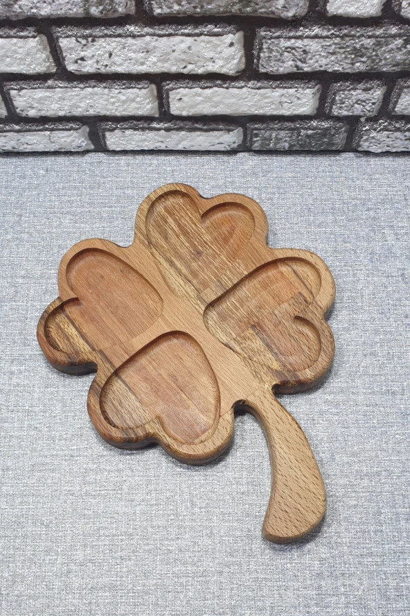 Ahşap Kayın Çerezlik-kahvaltılık Ve Servis- Sunum Tabağı Kz1042 - 2