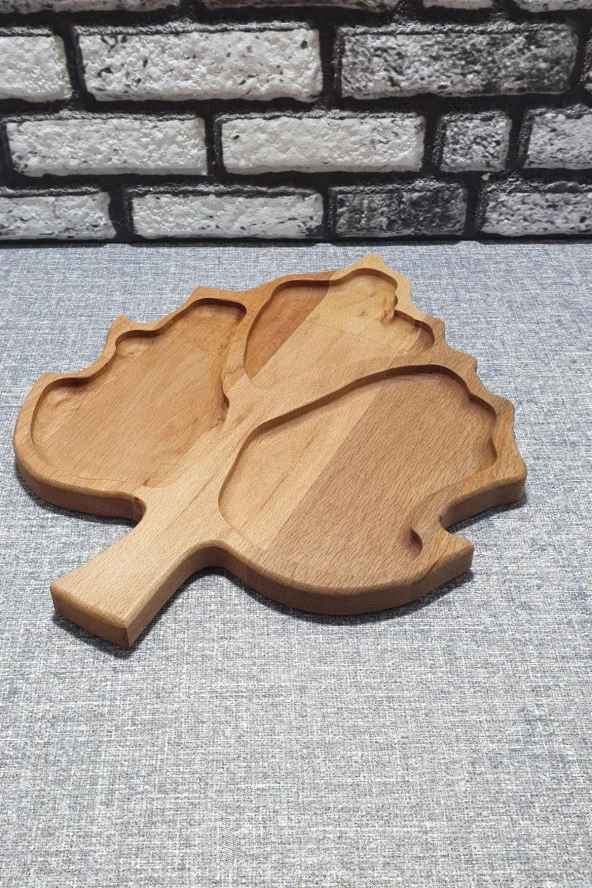 Ahşap Kayın Çerezlik-kahvaltılık Ve Servis- Sunum Tabağı Kz1022 - 2