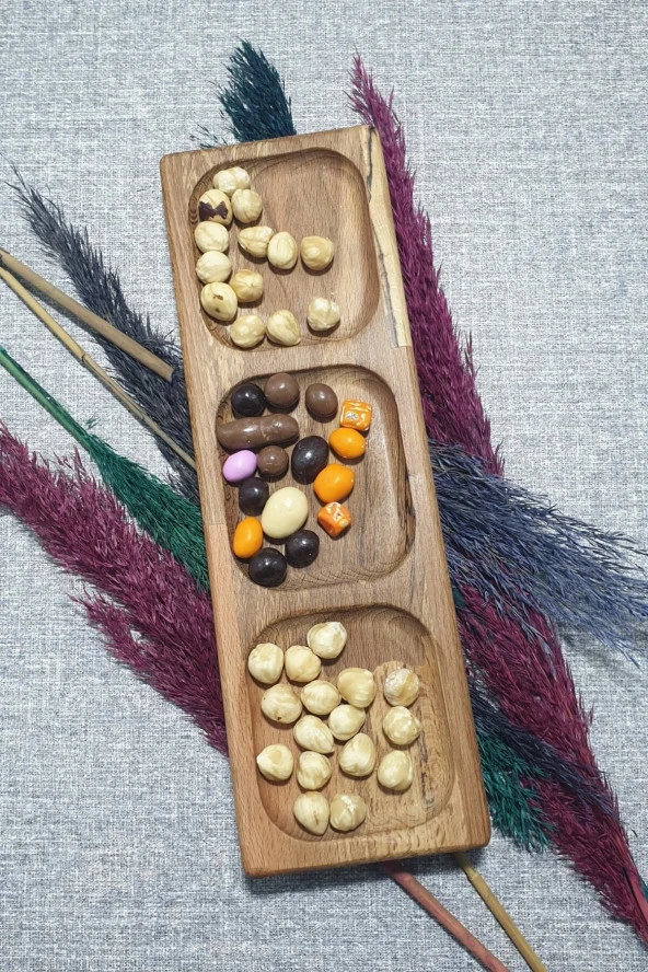 3 Bölme Kayın Ahşap Gıda Sertifikalı Baharatlık - 3