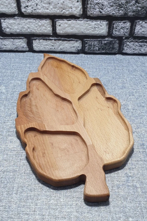 Ahşap Kayın Çerezlik-kahvaltılık Ve Servis- Sunum Tabağı Kz1021 - 2