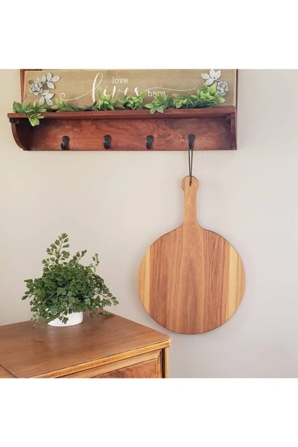 Ahşap Doğal Servis Sunum Peynir Sunum Pizza Sunum Tabağı - 3