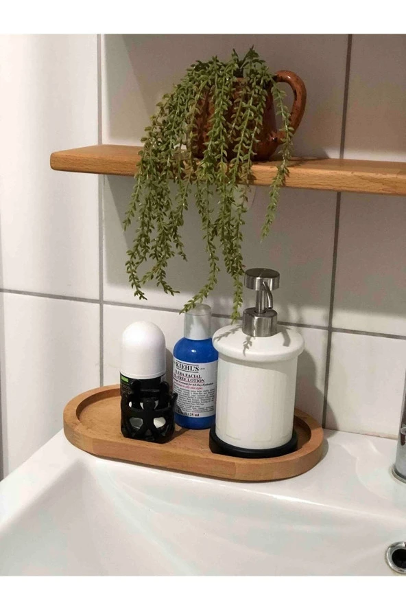 Ahşap Sunum Standı Çok Amaçlı, Yağdanlık Altlığı, Çerezlik - Kahvelik - Sabunluk (24X10) - Resim 2