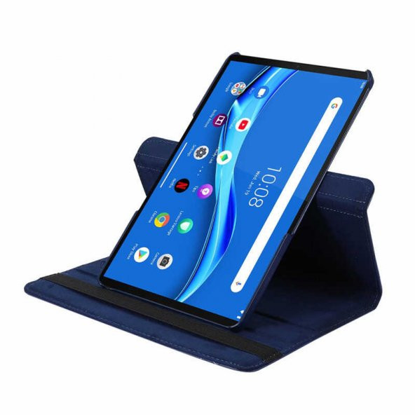 Lenovo M10 TB-X605F Zore Dönebilen Standlı Kapaklı Kılıf - 4