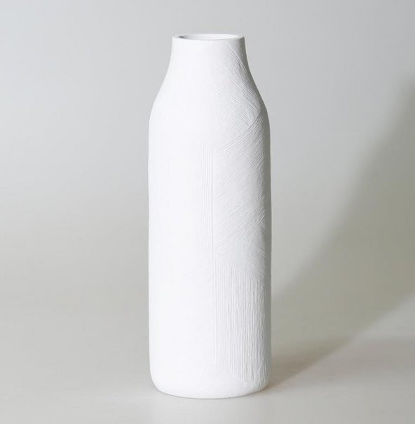 Crearthome Dekoratif Athena Büyük Vazo Beyaz 28 cm SAKS 151BYZ71RS