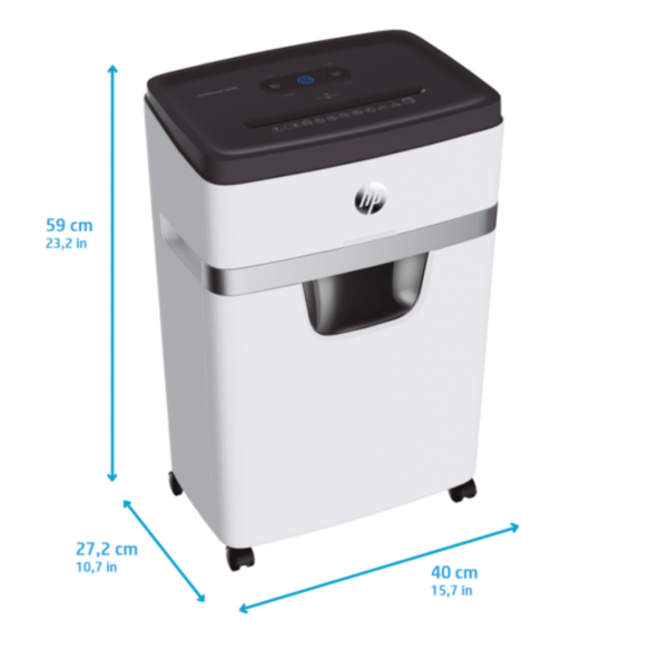 Hp Oneshred 12Mc Evrak İmha Makinesi / Kağıt Kırpma Makinesi - Mikro Kesim-2X15mm-25Lt - 4