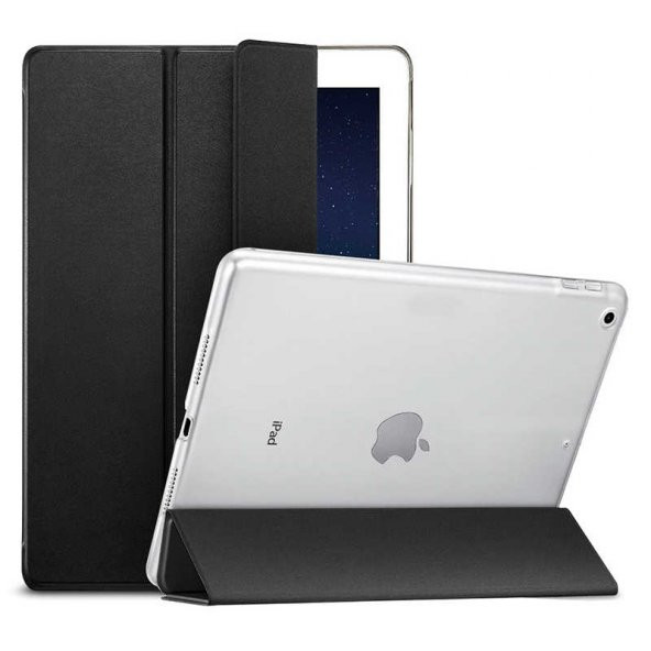 Apple iPad 10.2 (8.Nesil) Smart Cover Standlı Uyku Modlu Katlanır Kapaklı Kılıf