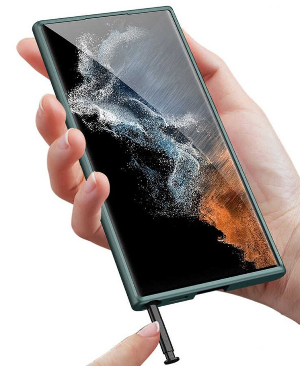 Galaxy S22 Ultra Kılıf Zore Sert Kıpta Kapak - 8