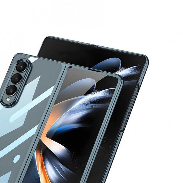 Galaxy Z Fold 4 Kılıf Zore Full Camlı Kıpta Kapak - 4