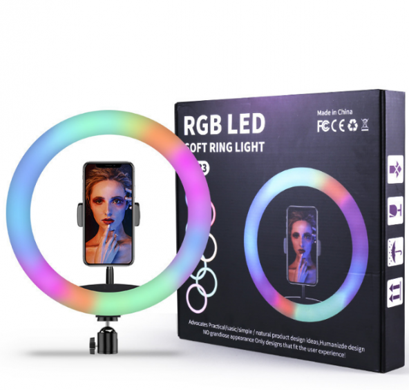 Zore RGB MJ-26 Işıklı Telefon Tutucu Ring Light - 4