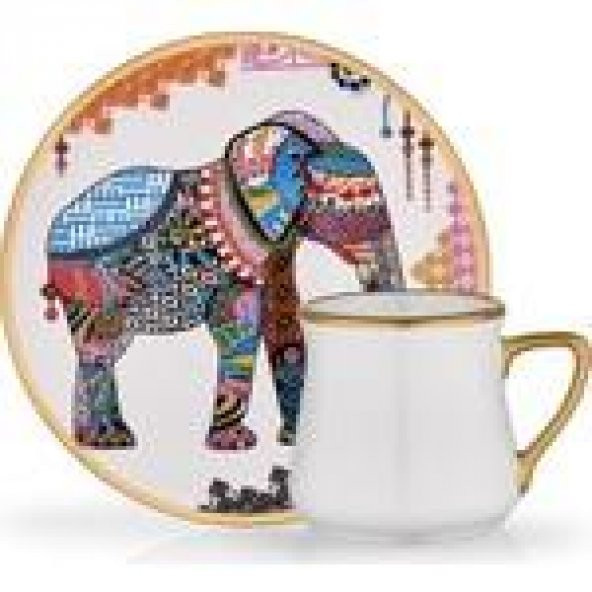 GLORE 36307 TÜRK KAHVE SETİ ELEPHANT 6LI