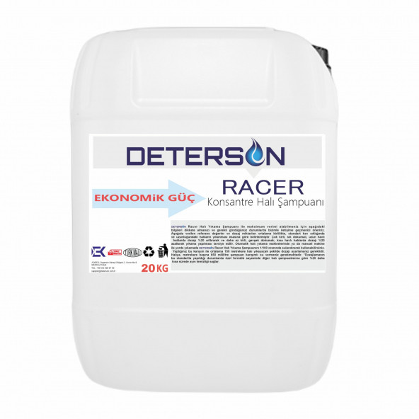 DETERSON Racer Konsantre Halı Yıkama Şampuanı 20 KG