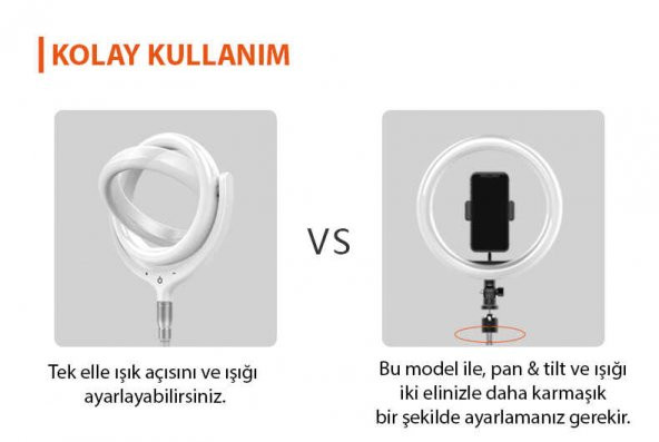 Zore F-539A Işıklı Telefon Tutucu Ring Light - 6