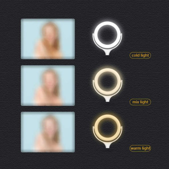 Zore F-537 30 Cm Işıklı Telefon Tutucu Ring Light - 6