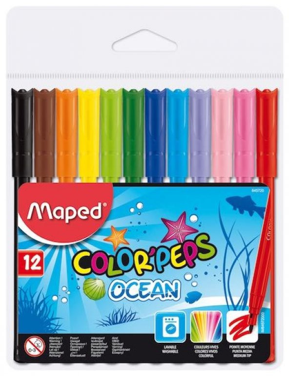 MAPED KEÇELI KALEM COLOR PEP S OCEAN 12 LI 845720