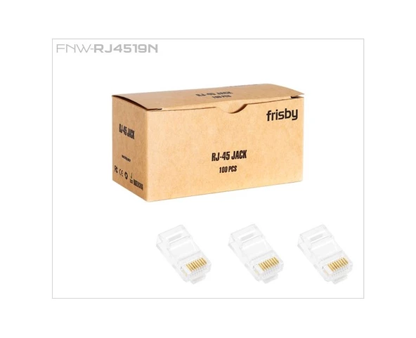 Frisby FNW-RJ4520N UTP Cat6 RJ45 Konnektör 100'lü - 1