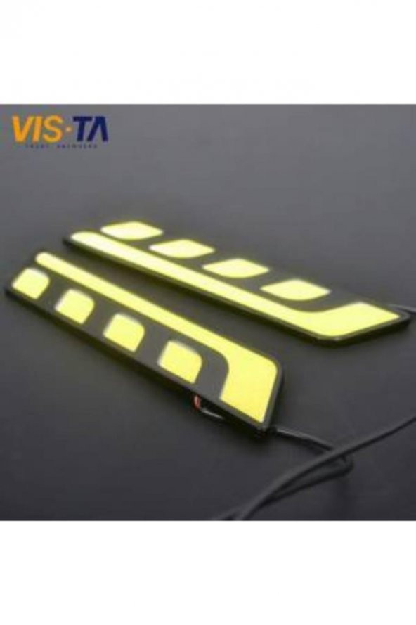 Sis Lamba Gündüz Ledi Yapışma 12V L Tip Sarı- Beyaz  Sinyalli Drl - 4