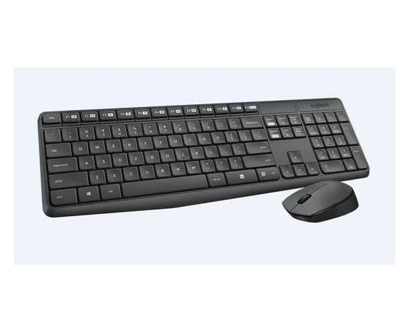 Logitech MK235 Kablosuz Set Siyah (920-007925) - Resim 2