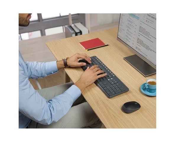Logitech MK235 Kablosuz Set Siyah (920-007925) - Resim 3
