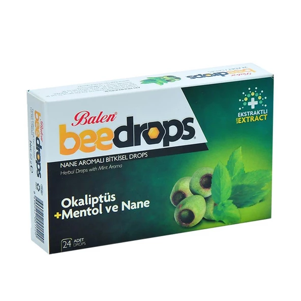 Balen BeeDrops Okaliptüs Mentol Nane Aromalı Drops 24 Adet - Resim 3