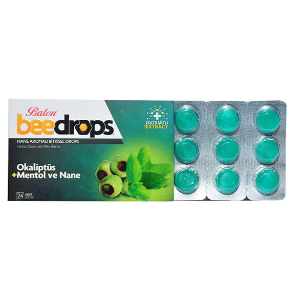 Balen BeeDrops Okaliptüs Mentol Nane Aromalı Drops 24 Adet