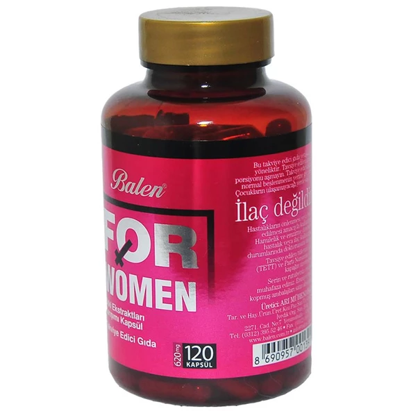 Balen For Women Bitkisel ForWoman Kapsül 620mg x 120 For Woman - Resim 3