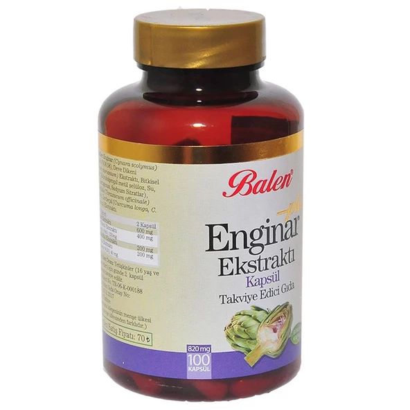 Balen Plus + Enginar Ekstresi Ekstraktı Kapsülü 820mg x 100 Adet - Resim 2
