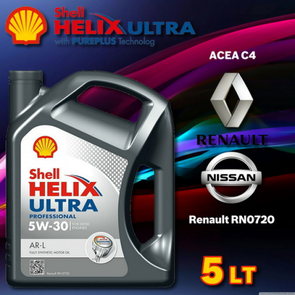 Shell Helix Ultra Pro 5W-30 AR-L Tam Sentetik Motor Yağı 5 L