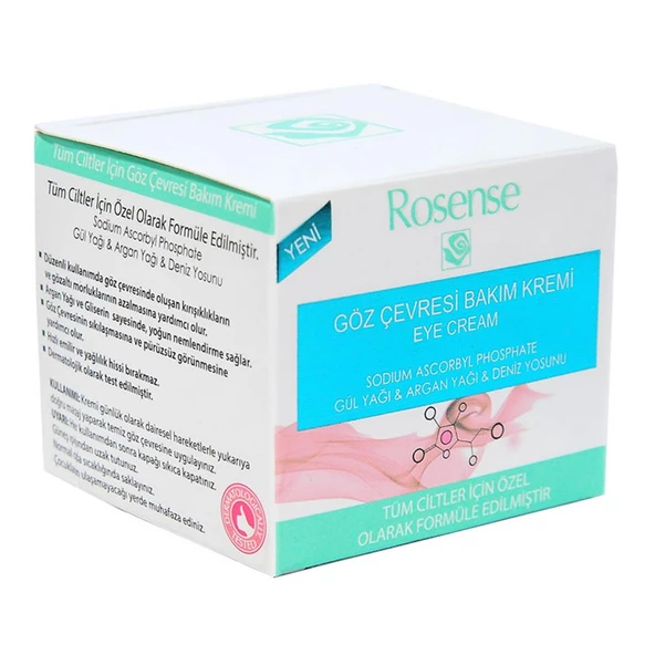 Rosense Göz Çevresi Bakım Kremi 20ML Gül Argan Yağı Deniz Yosunu - 8